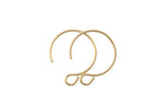 Gold Filled Earring Hoop Ear Wire 13mm - 14/20 Gold Filled- USA Product 6 pieces per order- 3 pairs