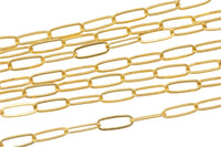 Gold Filled Little Paperclip Chain, Gold Filled Paperclip chain 1.7x4.7mm - Wholesale- Elongated Flat Oval Permanent Jewelry - USA