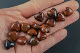1 Pc Natural Mahogany Jasper Heart Shaped Healing Stones Gemstone Hearts Healing Stones-15mm- .5 inches