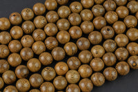 Natural Wenge Wood. 6mm or 8mm or 10mm Round-Full Strand 15.5 inch Strand Gemstone Beads