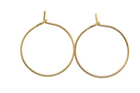 Gold Filled / White Gold Filled Earring Hoop Findings - 20mm 25mm 35mm 45mm 50mm - 2 pairs per order (4 pcs)