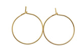 Gold Filled / White Gold Filled Earring Hoop Findings - 20mm 25mm 35mm 45mm 50mm - 2 pairs per order (4 pcs)