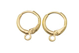 Cute round earring leverbacks lever backs. Gold leverbacks. 18K Gold plated. 10mm/12mm across. 20 pieces / 10 pairs.