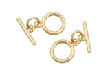 2 sets per order -9mm 14K Gold Toggle Clasp for Bracelet Necklace Jewelry Making Supply