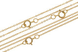 Extra Dainty 14K 14/20 GOLD FILLED Necklace Chain Made in USA Delicate Everyday Chain, Tight 1mm Flat Cable w/ Spring Clasp High Quality