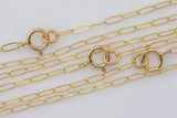 Gold Filled Paper Clip Necklace- Assorted Length- Read to Wear-2x5mm- USA Made Permanent Jewelry Chain