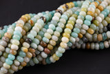 Natural AMAZONITE roundel smooth 8mm Full 15.5 Inch Strand Gemstone Beads