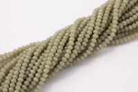 6mm Crystal Mossy Green Beads Rondelle - 2 or 5 or 10 STRANDS