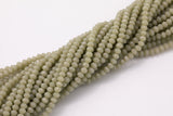 6mm Crystal Mossy Green Beads Rondelle - 2 or 5 or 10 STRANDS