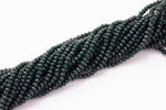 4mm Crystal Dark Forest Green Beads Rondelle - 2 or 5 or 10 STRANDS