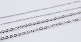 Whole Spool Stainless Steel Oval Flat Link Chain - Yard or Full Spool - High Quality Polished Stainless Steel - Hypoallergenic