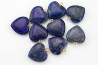 Gemstone Heart Hearts Charm Healing Stone Size appr 20mm - Natural Lapis