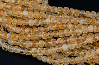 Natural Citrine Faceted Faceted Cube Beads Size 6mm 16" Strand