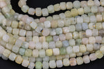 Natural Morganite Beryl Aquamarine Faceted Faceted Cube Beads Size 4mm 15.5" Strand