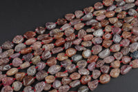 Natural Pink Spinel Freeform Nuggets - Approximately 10mm-12mm wide by 15mm long - Full Strand 15-15.5 inches Gemstone Beads