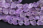 Natural New Organic Cut Matte Rough Raw Unpolished Pink Amethyst Nugget Beads 15.5" Strand Gemstone Beads