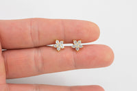 Flower Stud- Sterling Silver Earring-Stud Earing Style- Gold- 8mm