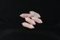 1 Pc Rose Quartz- NATURAL Double Pointed---Perfect for Jewelry--- Average size 30-35mm