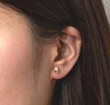 Raindrop 18kt Gold Birthstone Stud 2 Solitare Design CZ Earring- 2 pcs per order- 5x7mm BEAUTIFUL EARRINGS!