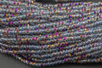 3.5-4mm Crystal Rondelle 1 or 2 or 5 or 10 STRANDS- 13 inch strand- Half Purple