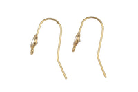 2 pc 18k CZ Earring Ear wire Finding - 24mm