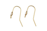 2 pc 18k CZ Earring Ear wire Finding - 24mm