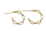 2pc 18kt Gold Earrings Stud Star Paper Clip Earrings- 2 pcs Per order- 20mm and 30mm