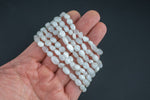 White Moonstone Stretchy String Oval Bracelet Natural Gemstone Crystal Bracelets - Gemstone Nugget Bracelets Handmade Jewelry Bracelet
