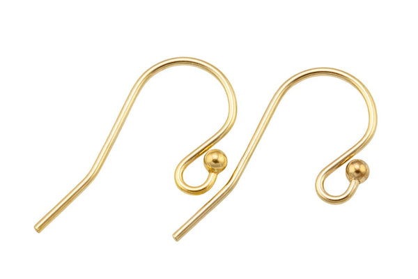 Gold Filled Ear Wire Ball End- 14/20 Gold Filled- USA Product-22mm- 2 pieces per order- 1 pair