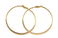 Gold Filled Flat Hoop Earring- 14/20 Gold Filled- USA Product-15mm-20mm-25mm- 2 pieces per order- 1 pairs