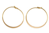 Gold Filled Flat Hoop Earring- 14/20 Gold Filled- USA Product-15mm-20mm-25mm- 2 pieces per order- 1 pairs