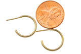 Gold Filled Stud Hoop Earing- 14/20 Gold Filled- Made in USA - 2 pieces per order- 1 pairs