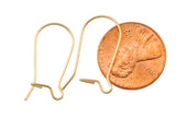 4 pcs (2 Pairs) Gold Filled Kidney Earring Wire 11*22mm - 14/20 Gold Filled- USA Product-All Sizes