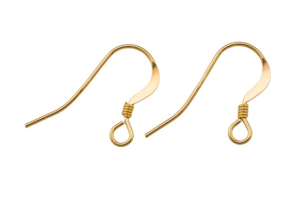 Gold Filled Earring Wire Earwire 19mm - 14/20 Gold Filled- USA Product-All Sizes