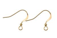 Gold Filled Earring Fish Hook Fishhook Wire Earwire 22mm - 14/20 Gold Filled- USA Product-All Sizes 4 pcs (2 Pairs)