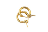 Gold Filled Tube Hoop Earing- 14/20 Gold Filled- USA Product-13mm- 2 pieces per order- 1 pairs- Without Ring