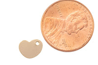 Gold Filled Heart Charms- 14/20 Gold Filled- USA Product-8mm- 4 pieces per order