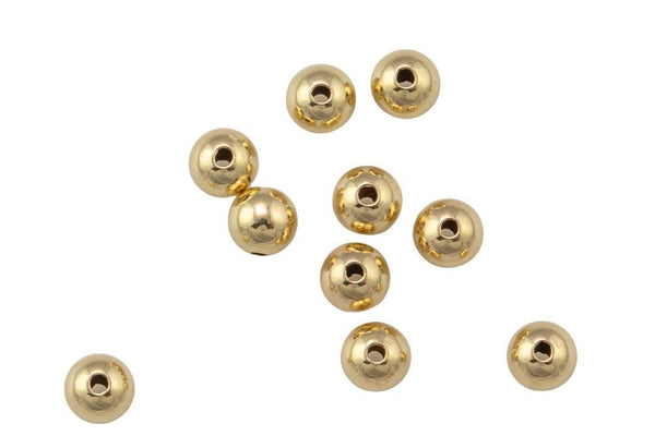 GOLD FILLED Round Beads Made in USA- Round Seamless Beads Balls - 1420 Gold Filled- 2mm 3mm 4mm 5mm 6mm