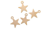 Gold Filled Star Charms and Connectors- 14/20 Gold Filled- USA Product-8mm- 4 pieces per order
