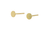 Gold Filled Disc Earring Stud- 14/20 Gold Filled- USA Product- 4mm Stud