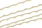 Gold Filled Satellite Curved Tubed Chain, Wholesale, USA Made, Chain by foot Permanent Jewelry Chain