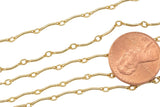 Gold Filled Satellite Curved Tubed Chain, Wholesale, USA Made, Chain by foot Permanent Jewelry Chain