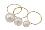 Stackable Freshwater Pearl USA 14k Gold Filled Ring- 3mm, 4mm, 6mm, 8mm 10mm, 12mm.