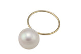 Stackable Freshwater Pearl USA 14k Gold Filled Ring- 3mm, 4mm, 6mm, 8mm 10mm, 12mm.