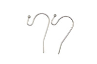 Ball Earring Earwire Fishhook Fish Hook 23mm - Gold Plated - About 5 pairs / 10 pieces per order