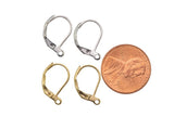 Leverbacks lever backs. Gold leverbacks. 18K Gold plated, Gunmetal or White Gold 11x15mm across. 6 pieces / 3 pairs.