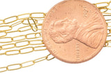 Little Paperclip 14kt Gold Filled, Gold Filled Paperclip chain 1.7x4.7mm - Elongated Oval Permanent Jewelry - USA made