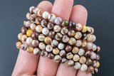 Bracelet Natural Zebra Jasper Bracelets 6mm Stackable Round Natural Gemstone Crystal Bracelets - Handmade Bracelet Crystal Bracelet