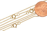 Extra Dainty 14K 14/20 GOLD FILLED Necklace Chain Made in USA Delicate Everyday Chain, Tight 1mm Flat Cable w/ Spring Clasp High Quality