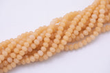 8mm Crystal Rondelle -1 or 5 or 10 STRANDS- Peach Nude